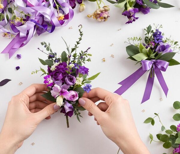 How To Make a Purple Corsage and Boutonniere for Prom 2025