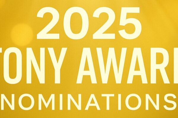 Tony Awards 2025 Nominees logo in gold.